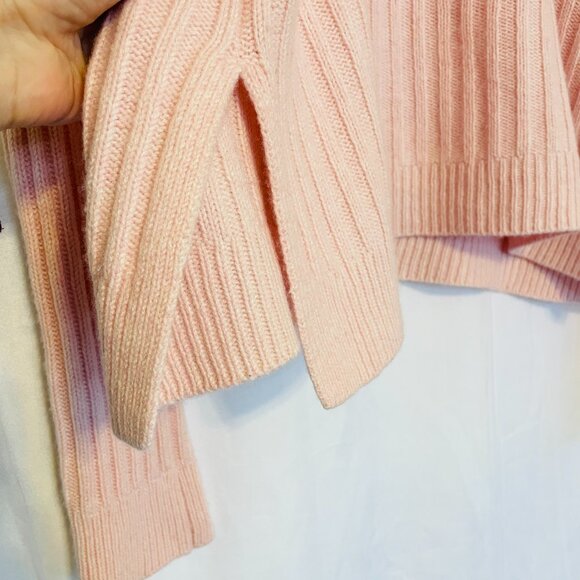 Rails Joelle Ribbed Sweater Wool Cashmere Blend Cropped Boxy Pink Size Medium - Picture 6 of 15